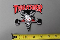 Thrasher Skateboard Magazine Goat Pentagram Star Red Z73B Skateboarding STICKER
