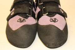 Evolv Elektra Womens Size 9.5 41 USA Made Purple Black Strap Rock Climbing Shoes