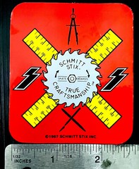 Vintage 1987 Schmitt Stix INC Skateboards True Craftsmanship Sticker