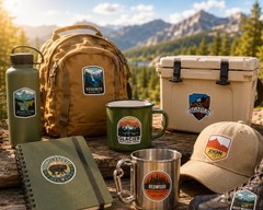 US National Park Sticker Pack Set 50 pcs Adventure Nature Outdoors Hiking Skiing