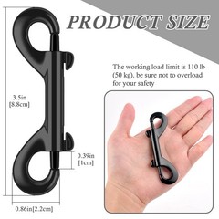 10Pcs Bolt Snaps Double Ended Hook Heavy Duty Trigger Button 3.5 Inch Metal Clip