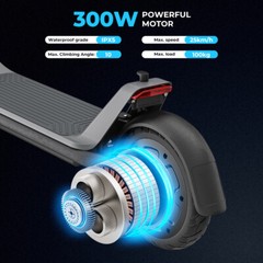 2024 Electric Scooter Adults Teens Folding E-Scooter with APP & Shock Suspension