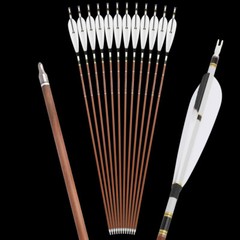 12X 31″ Pure Carbon Arrows SP340 400 500 600 Natural Feather Archery Bow Hunting