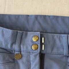 Ovation Womens Blue Equestrian Riding Breeches Knee Patch Pants Size 32R