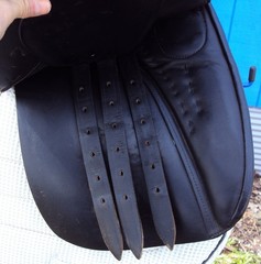 COLLEGIATE Dressage Saddle – 17″ Seat – GREAT! FREE Stirrups, Leathers, Girth