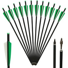 Archery Crossbow Bolts 20 Inch Carbon Arrows Hunting Broadheads Led Nocks Shoot