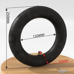 1PZ IN2-10W Heavy Duty 10×2.50 Butyl Inner Tube with 90° Bent Valve Stem, 1