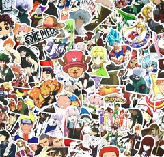 (4 Pack) Random Anime Sticker Pack Mystery Phone Laptop Manga (4 Stickers)