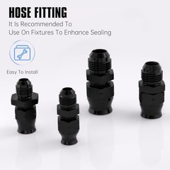 10AN Male to 5/8 in. Hardwire Compression Fitting, Aluminum, Black 10AN-5/8-1PCS