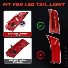 LED Tail Light Assembly Compatible with 2013-2018 Cadillac ATS Left Driver Side