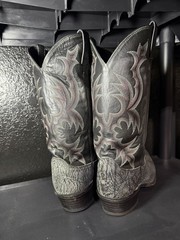 Dan Post Black Western Cowboy Equestrian Boots Made in USA Men’s Classic Style
