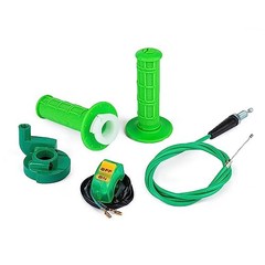 New 7/8″ 22mm Twist Throttle Accelerator Handle Grips and Cable Set with blue