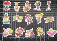 18 Random 90s Retro Nostalgic Cartoon TV Themed Water Resistant Fun Stickers