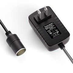 AC to DC Converter 12V 24W Car Cigarette Lighter Socket, 100-240V to 12V 2A A…