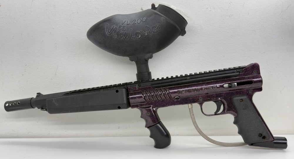 Vintage TIPPMANN Model 98 Purple Marbleized Paintball Gun Marker UNTESTED READ