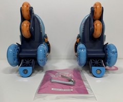 SULIFEEL Kids Adjustable Roller Skates LED Light Up Flash Wheels Size XS Dino