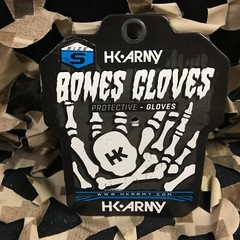 NEW MEDIUM HK Army Bones Paintball Gloves – Black/Black
