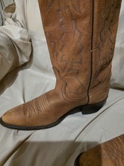 Vintage Dan Post Marlboro Men’s Cowboy Boots Brown Leather Western Size 8.5 D