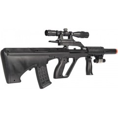 UKARMS P2300 AUG Spring Power Airsoft Rifle with Laser & Scope – Black