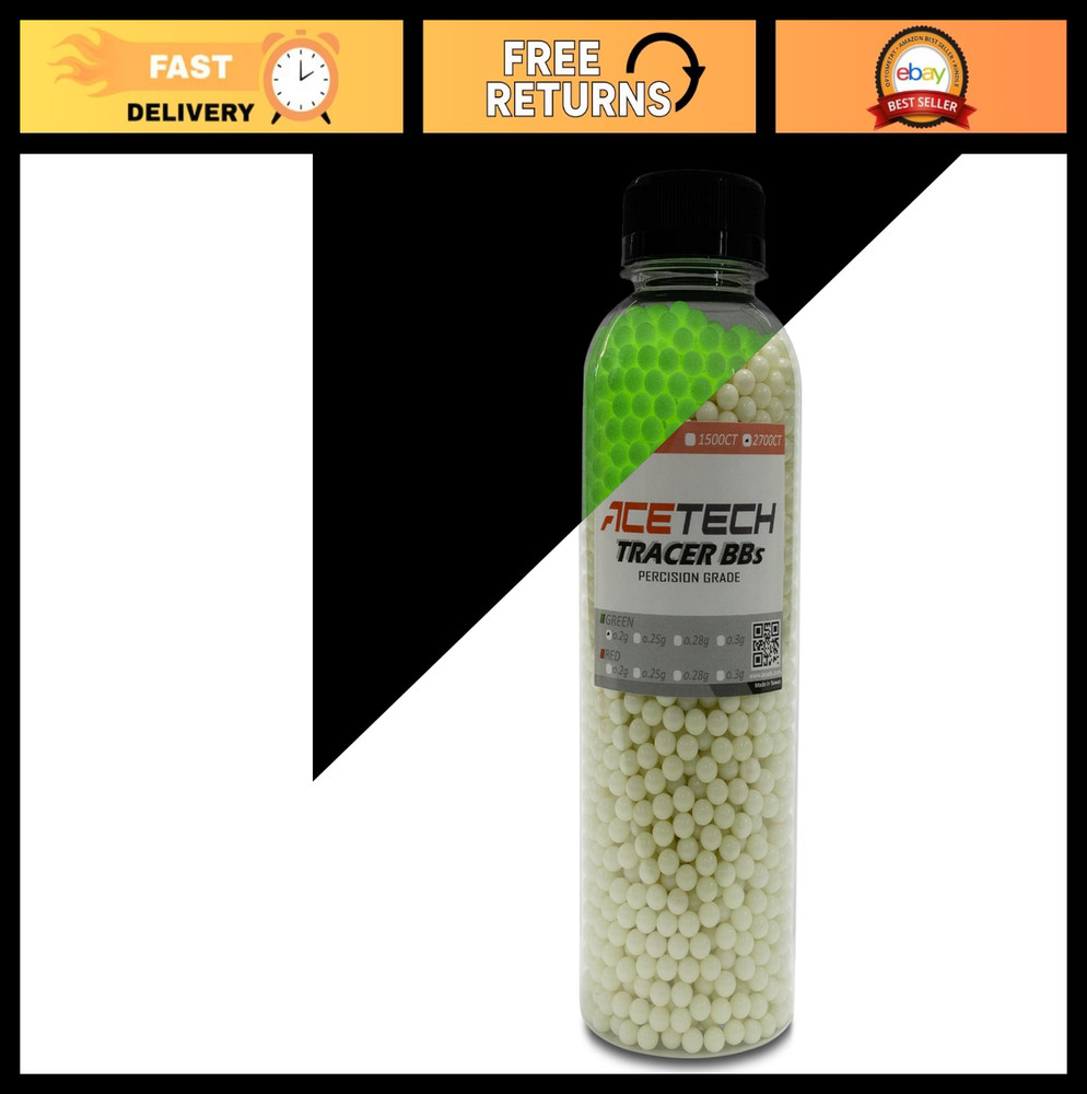 Glow in the Dark 6mm BBs for Airsoft – Multi-Polished 0.20g Plastic Ammo (Green)