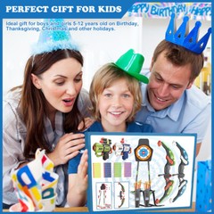 2-Pack Bow and Arrow Set for Kids LED Light Up Archery Toy Gifts Indoor Outdoor