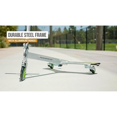PowerWing Caster Scooter Silver/Green DLX Standard Packaging