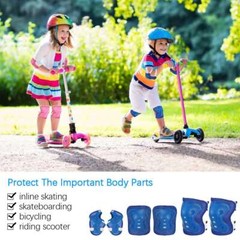 6Pcs/set Kids Knee Pads Wrist Elbow Protectors for Skating Skateboard Biking new