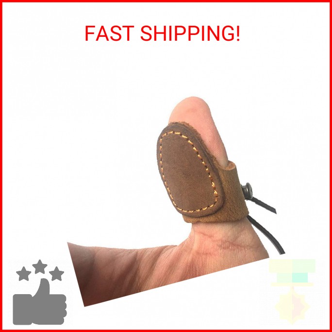 Nachvorn Soft Leather Thumb Ring Archery Finger Protector for Mongolian Reurve B