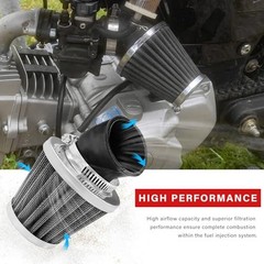 Rubber Tube Air Filter, Elbow Conical Air Filter for Motorcycle 38mm Bent