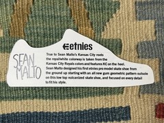 Etnies 2010 Sean Malto Pro Shoe Sticker KC Royal Blue F&F Escapist RARE Decal