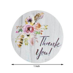 500 Purple 1″ Round Self Adhesive Floral Thank You STICKERS Labels DIY Crafts
