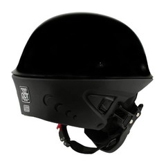 Milwaukee Helmets Mph9831Dot Rascal 3/4 Open Face Gloss Black 2 In 1 Motorcycle