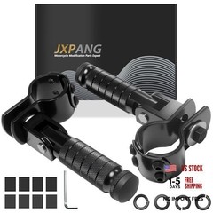 M8 Motorcycle Folding Rearsets Foldable Motorbike Footrest Bicycle Type B Black
