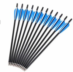 USA 12Pcs 20″ 22″ Crossbow Bolts Carbon Arrows Half Moon Nocks 8.8mm Shaft Shoot