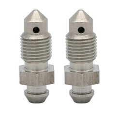 M10x1.0 Metric Brake Bleed Nipple Screw Bleeder Fitting M10x1.0 (2 Pack)