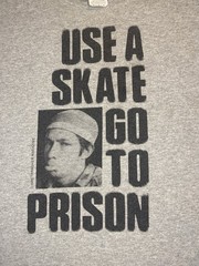 THRASHER t-shirt MARK GONZALEZ Use A Skate Go To Prison Jail Mens MEDIUM vtg