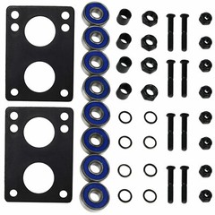 Longboard Hardware Refresh Kit – Bearings, Risers, 1.25″ Hardware, Nuts
