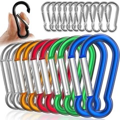 10 PCS Stainless Steel Carabiners Spring Snap Hooks Heavy Duty Keychain Clip NEW