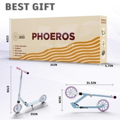 Kick Scooter for Kids Ages 6-12,Teens & Adults, Youth. Lightweight Aluminum K…