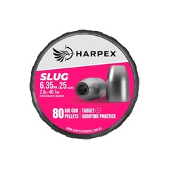 HARPEX Slug HP 80 Count HOLLOW POINT 6.35mm .25 Caliber Premium Airgun Pellets
