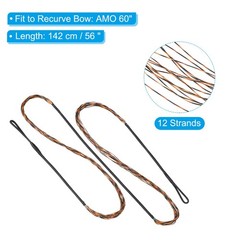 PATIKIL Bow String Replacement with 2 Pcs Brass Nocks 1 Set of Silicone Finge…