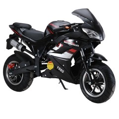 50cc 4-Stroke Pocket Rocket Motorcycle 8″ Wheels Dual Headlights Disc Brakes