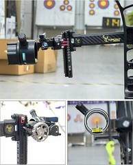 Compound Bow Sight 1 Pin 4X 6X 8X Lens Carbon 0.019″ Archery Hunting Adjustable