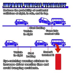 20PCS Reflective Stickers, 3.14» x 1.14» Safety Night Visibility Warning Ta…