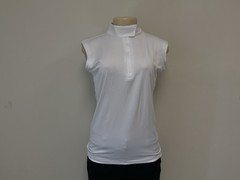 New With Tag LotusRomeo Women’s White Sleeveless Equestrian Show Shirt Size M
