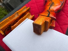 Custom Fractal Burned Romanian ak wood stock set surplus for AGE/GBB airsoft