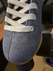 Candi Girl CARLIN Brushed Suede Electric Blue Quad Roller Skates, Size 6 Derby