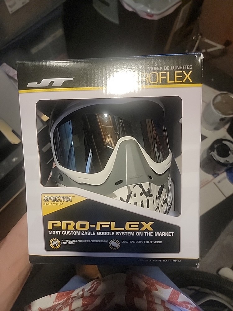 JT Proflex Paintball Mask Goggle Spectra Snow Camo LE