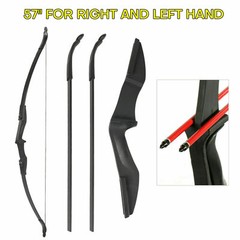 57in Takedown Recurve Bow Right Left Hand Archery Hunting 12Pcs Arrow/Quiver Set