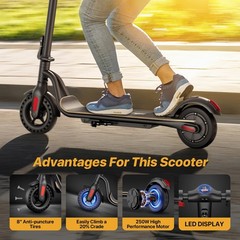 600W Adult Electric Scooter Long Range Folding E-Scooter CityCommuter 10″ Tires